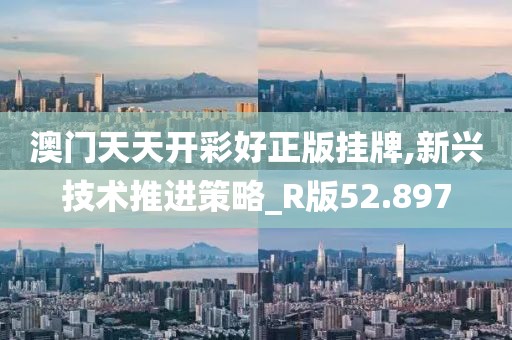 澳门天天开彩好正版挂牌,新兴技术推进策略_R版52.897