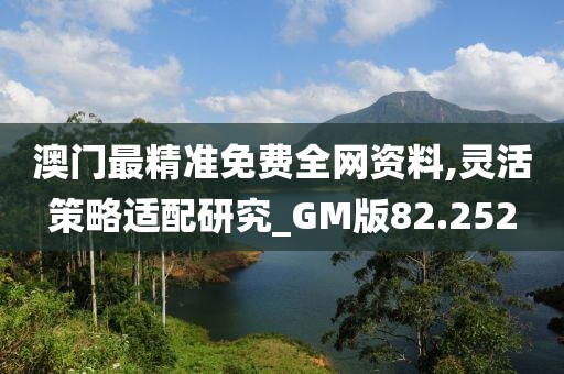 澳门最精准免费全网资料,灵活策略适配研究_GM版82.252