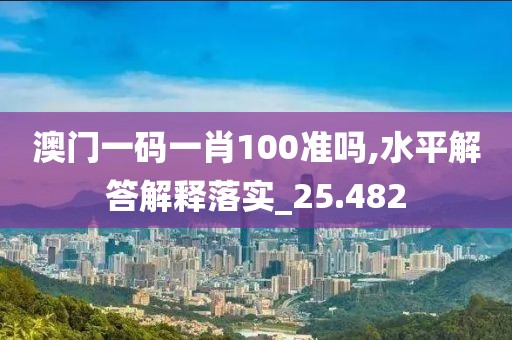 澳门一码一肖100准吗,水平解答解释落实_25.482