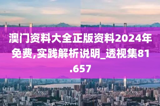 澳门资料大全正版资料2024年免费,实践解析说明_透视集81.657